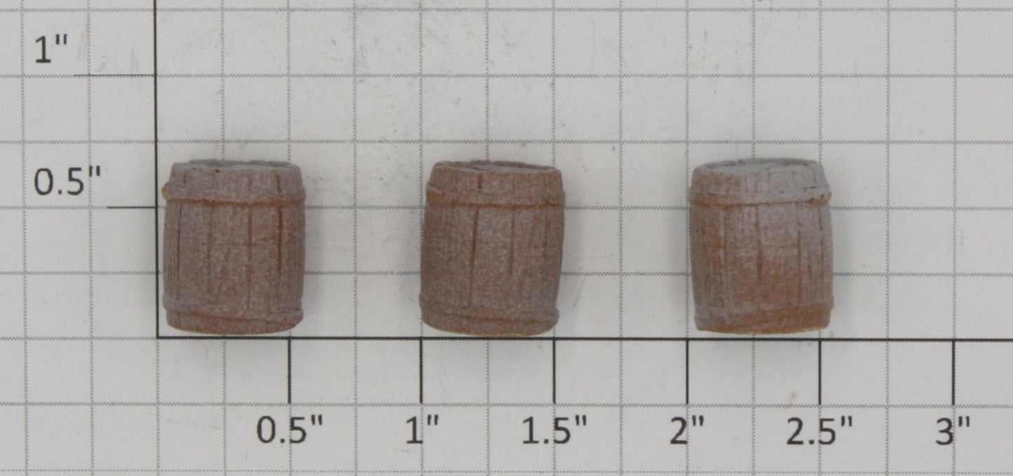 Acme 0730-2 O Gauge Light Gray Plastic Pickle Barrel 5/8" H x 9/16"OD (Bag of 3)