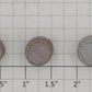 Acme 0730-2 O Gauge Light Gray Plastic Pickle Barrel 5/8" H x 9/16"OD (Bag of 3)