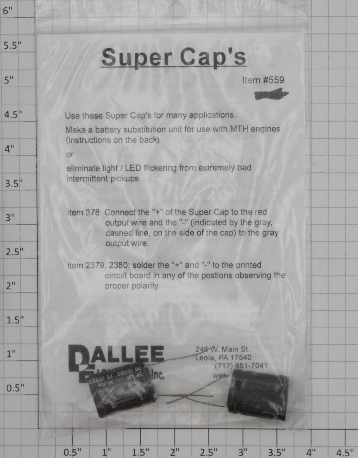 Dallee 559 Super Caps (Pack of 2)
