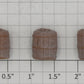 Acme 0730-2 O Gauge Light Gray Rosen "Burn" Barrel 5/8" H x 9/16"OD (Bag of 3)