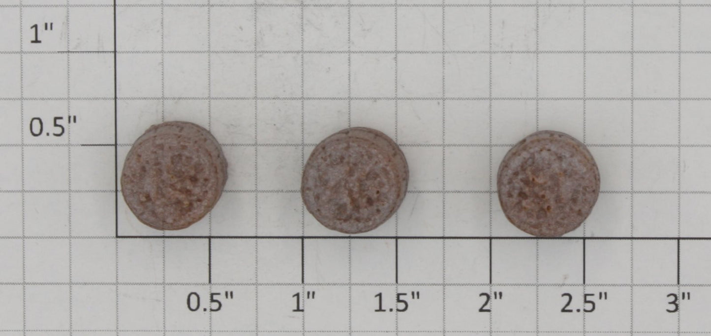 Acme 0730-2 O Gauge Light Gray Rosen "Burn" Barrel 5/8" H x 9/16"OD (Bag of 3)