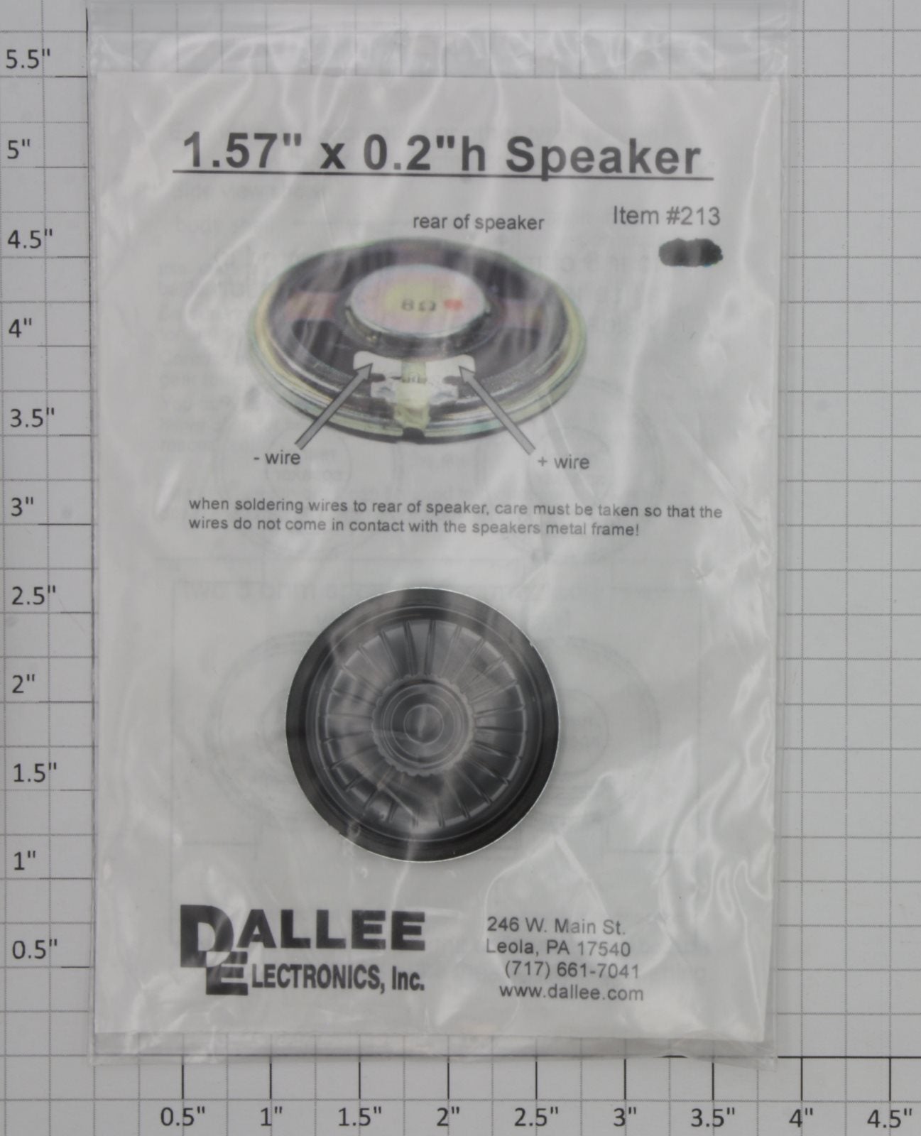 Dallee 213-1 1 Watt 8-Ohm 1-13/16" Speaker