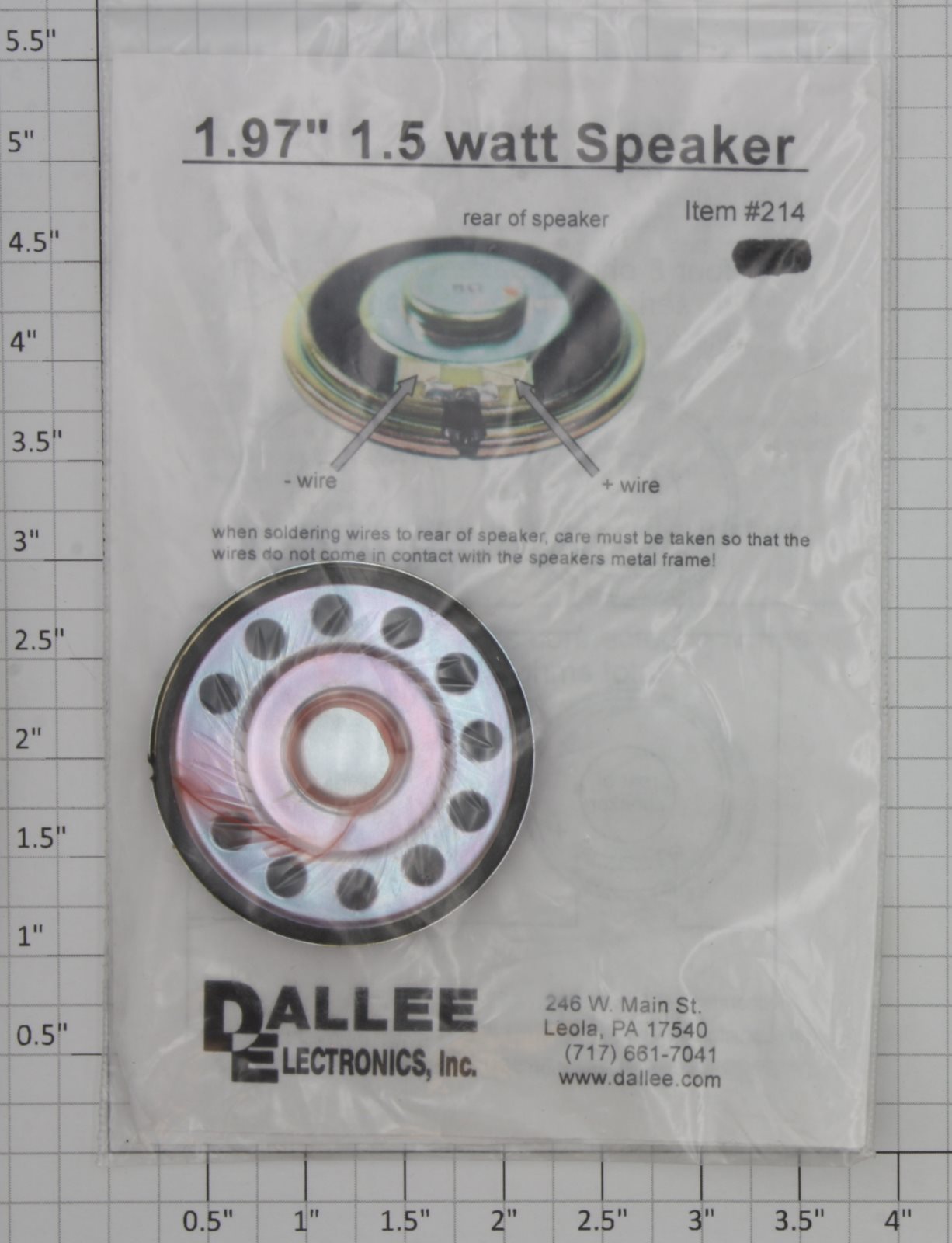 Dallee 214 1.97" 1.5-Watt Speaker
