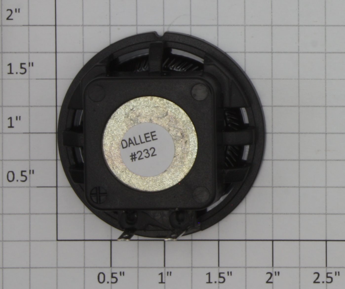 Dallee 232 G Gauge 8 Ohm 2/3 Watt Max  2" OD x 0.71"H Speaker with Shroud