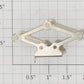 American Flyer 4633-1 Large Nickel Standard Wide Gauge Pantograph