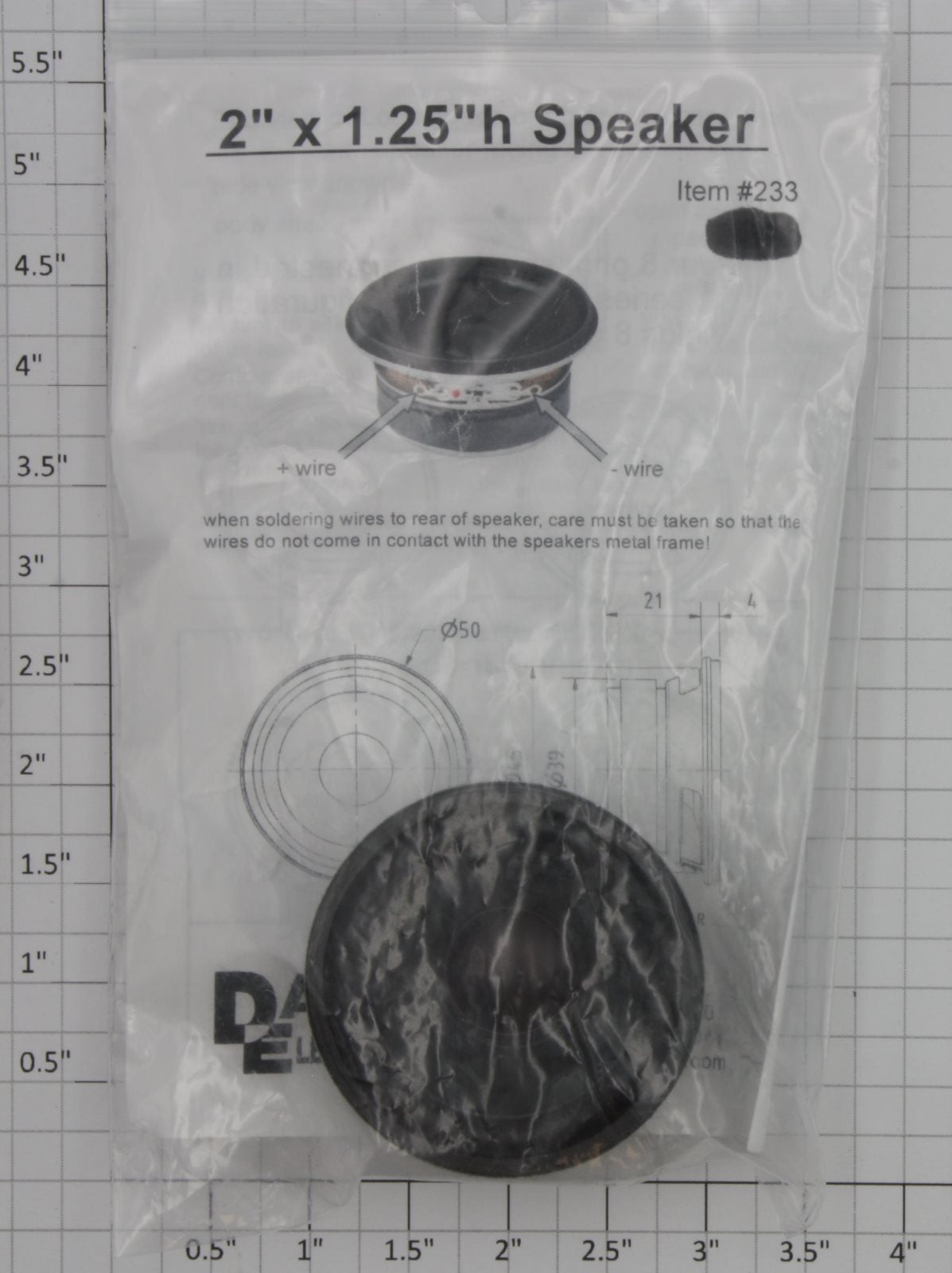 Dallee 233 2"x 1.25" 10-Watt 8-Ohm Speaker