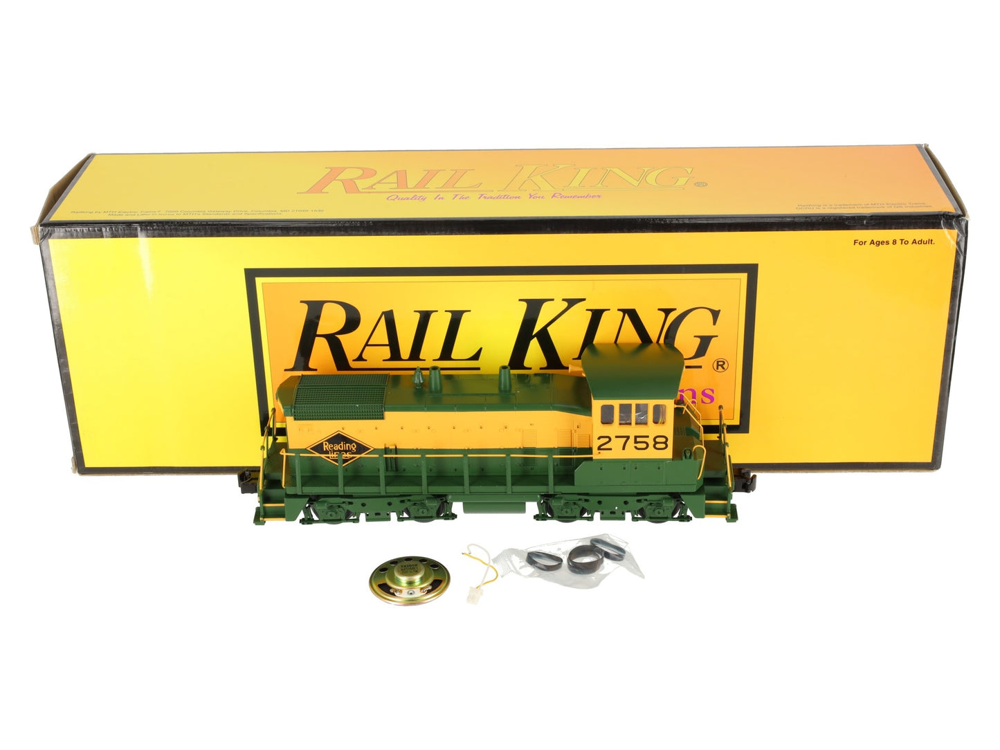 MTH 30-2189-1 Reading SW1500 Diesel Switcher w/PS2 #2758 LN/Box