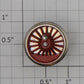 Marklin 212430 18-Spoked Red Wheel and Axle with Stud (Treibachsentiel)