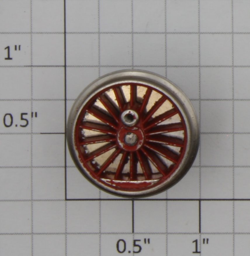 Marklin 212410 Red 18-Spoke Geared Drive Wheel and Axle (Treibachsenteil)
