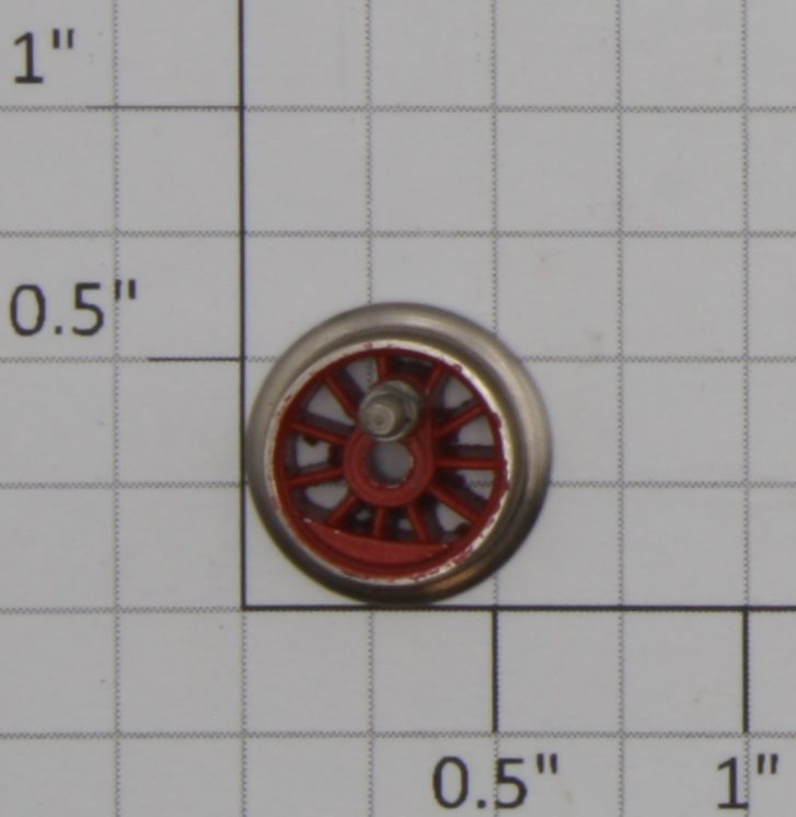 Marklin 213790 10-Spoked Flanged Red Wheel with Eccentric Stud (Treibrad)