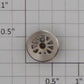 Marklin 213790 10-Spoked Flanged Red Wheel with Eccentric Stud (Treibrad)