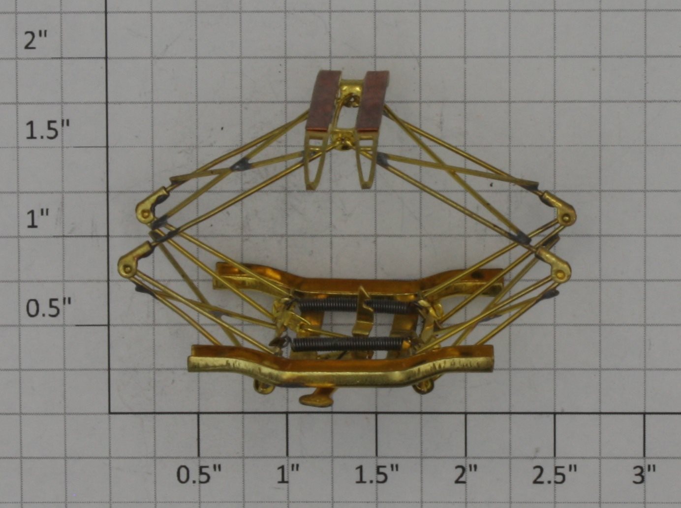 Overland 1054-P Brass Pantograph with Copper Top Contact