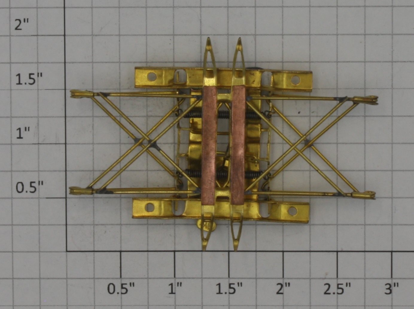 Overland 1054-P Brass Pantograph with Copper Top Contact