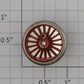Marklin 212460 Red 18-Spoke Geared Drive Wheel/Axle with Tire (Treibachsenteil)