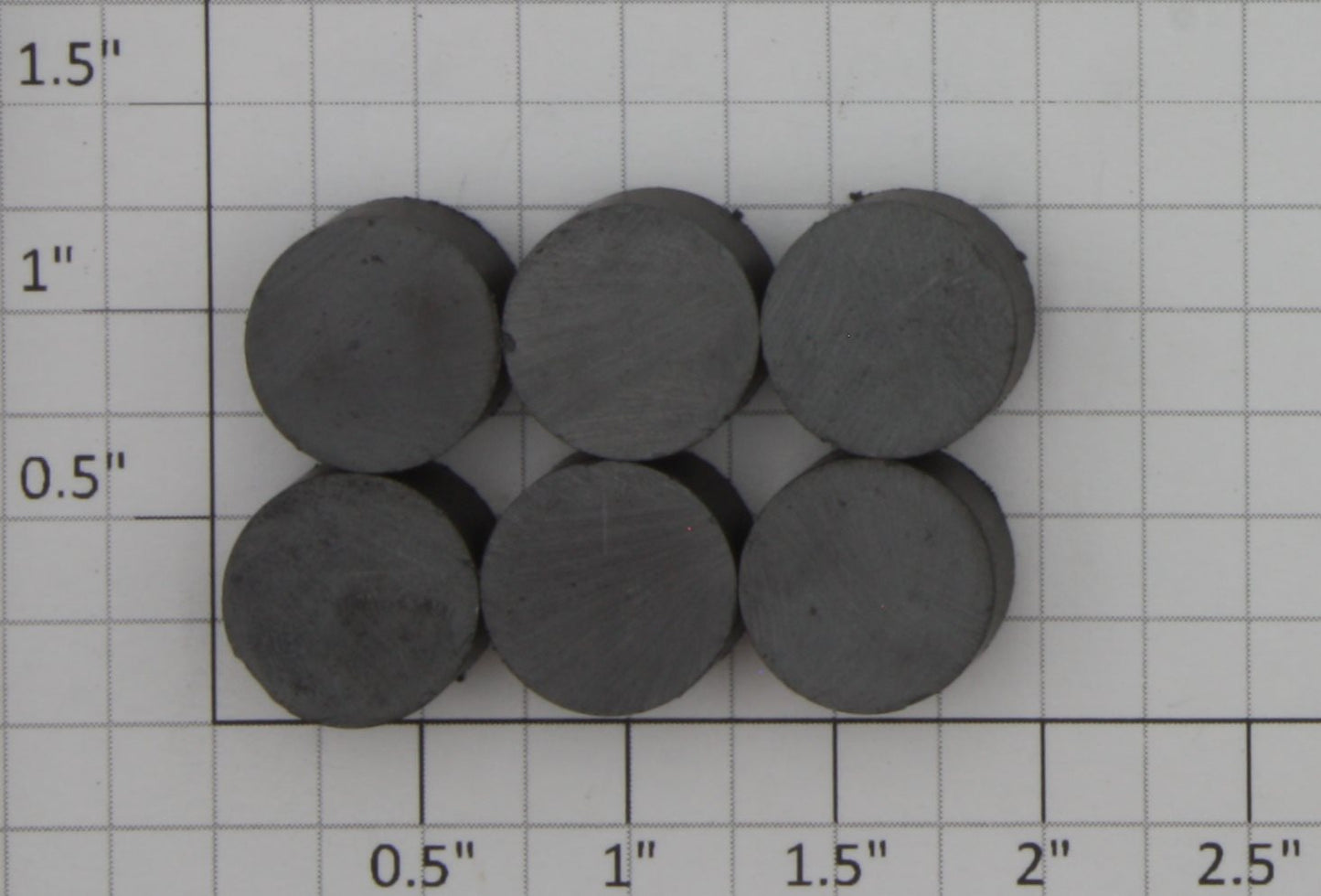 Dallee 988 G Scale High Intensity Round Magnet 5/8" OD x 3/8" Thick (Pack of 6)