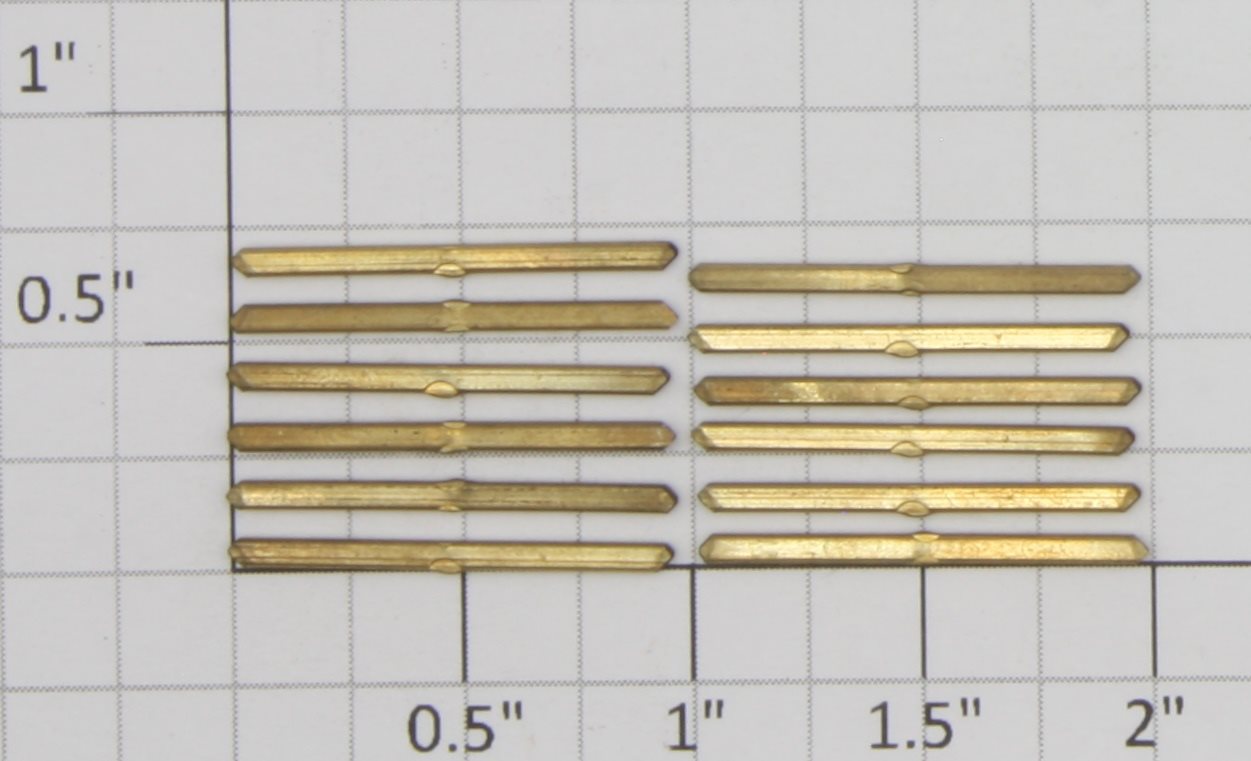 Gargraves 803 O Gauge Brass Track Pins (Envelope of 12)