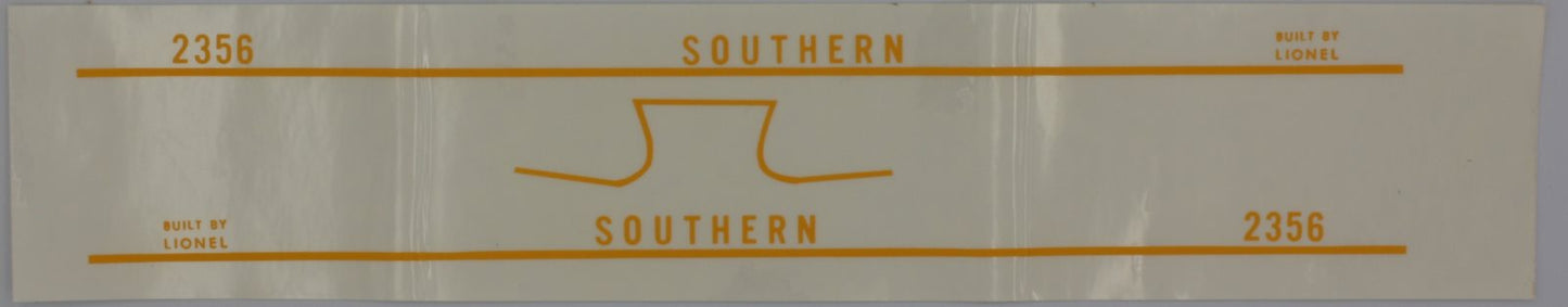 Lionel 2356-13 Southern Railroad F3 Unit "A" or "B" Decal Set (Pack of 2)