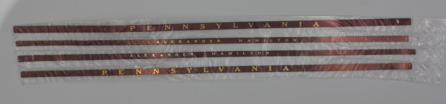 Lionel 2541-9/12 Alexander Hamilton Pennsylvania Observation Strips (Set of 4)