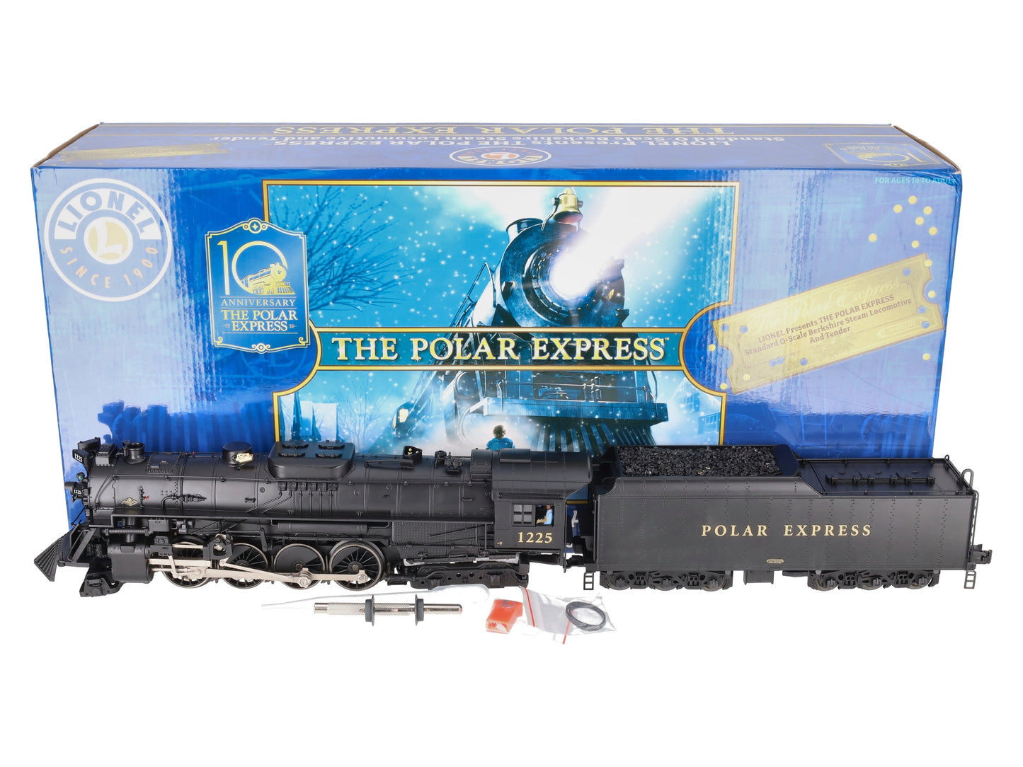 Lionel 6-11451 O Polar Express 10th Anniversary Berkshire Steam Locomotive #1225 EX/Box