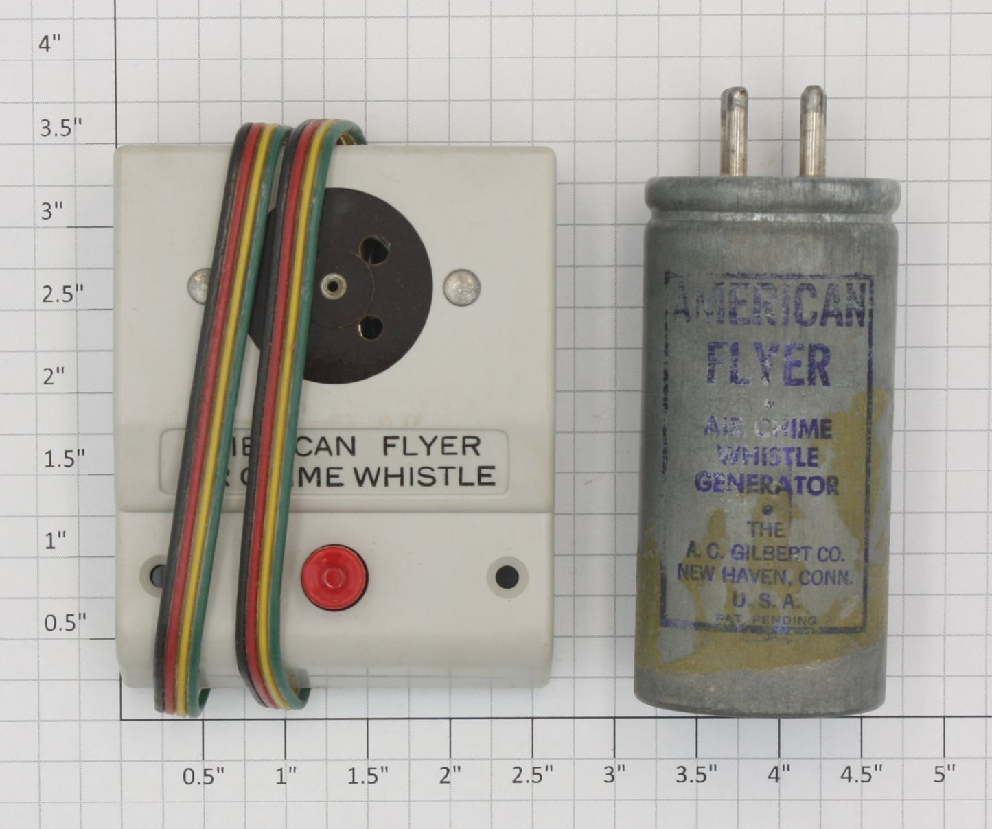 American Flyer XA11666 S Gray Air Chime Whistle Control in Separate Sale Box