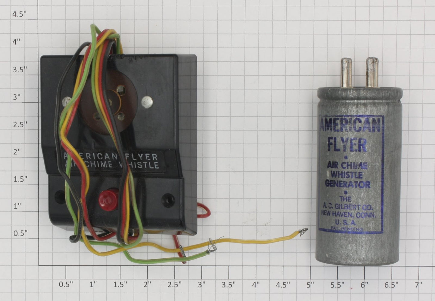 American Flyer XA11666 S Black Air Chime Whistle Control in Separate Sale Box