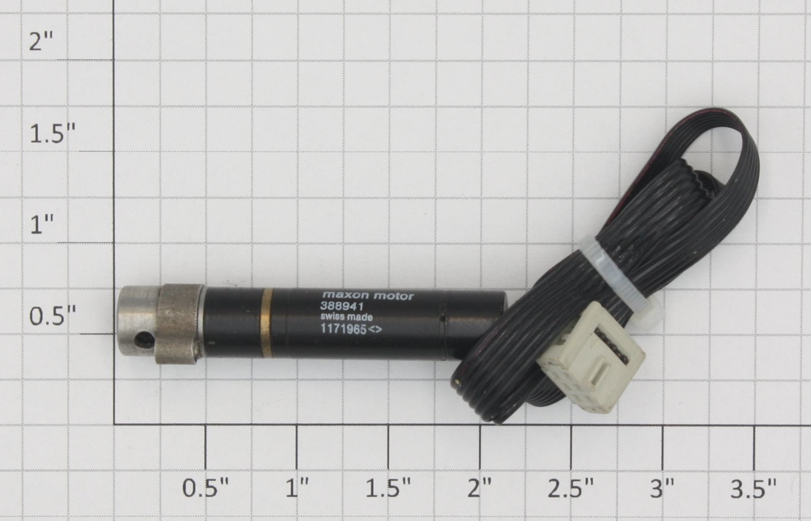 maxon 388941 Mini DC Motor with Bracket, 6-Conductor Cable and Plug