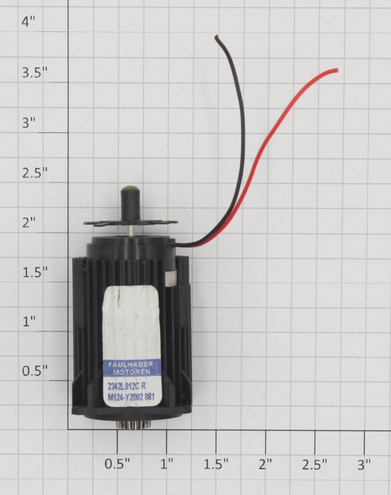 Faulhaber 2342L012CR 12 Volt DC Micromotor with Case, Fan and Pinion Gear