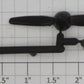 Lionel 6800-12 Black Airplane Propeller and Mounting Pin on Sprue