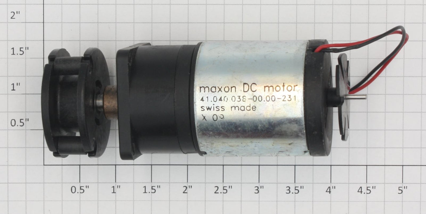 Maxon 410400380000231 12-Volt DC Motor Wired with Offset Gearbox and Cam