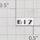 Lionel 617-1 Self Adhesive 617 Number Plate