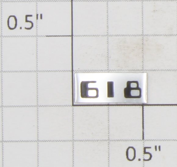 Lionel 618-1 618 Number Plate-Self Adhesive