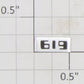 Lionel 619-1 "619" Number Plate-Self Adhesive