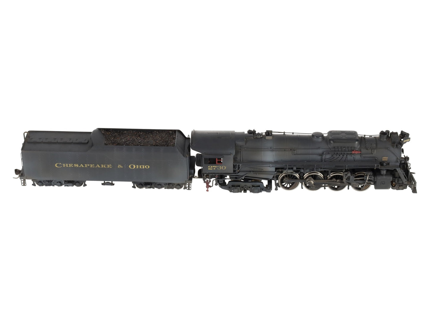 United Models HO BRASS C&O Kanawha 2-8-4 Steam Locomotive & Tender -Painted EX/Box