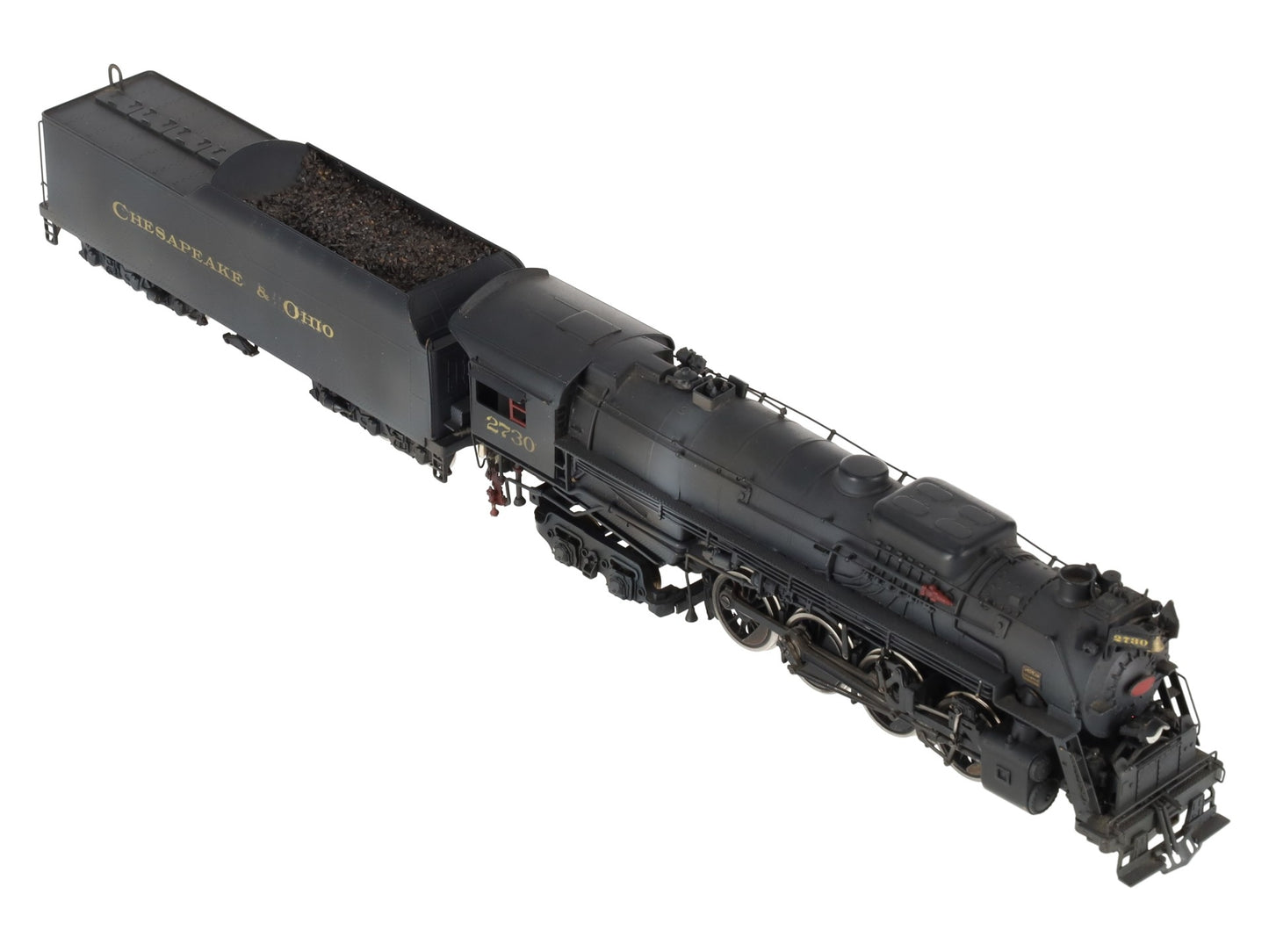 United Models HO BRASS C&O Kanawha 2-8-4 Steam Locomotive & Tender -Painted EX/Box