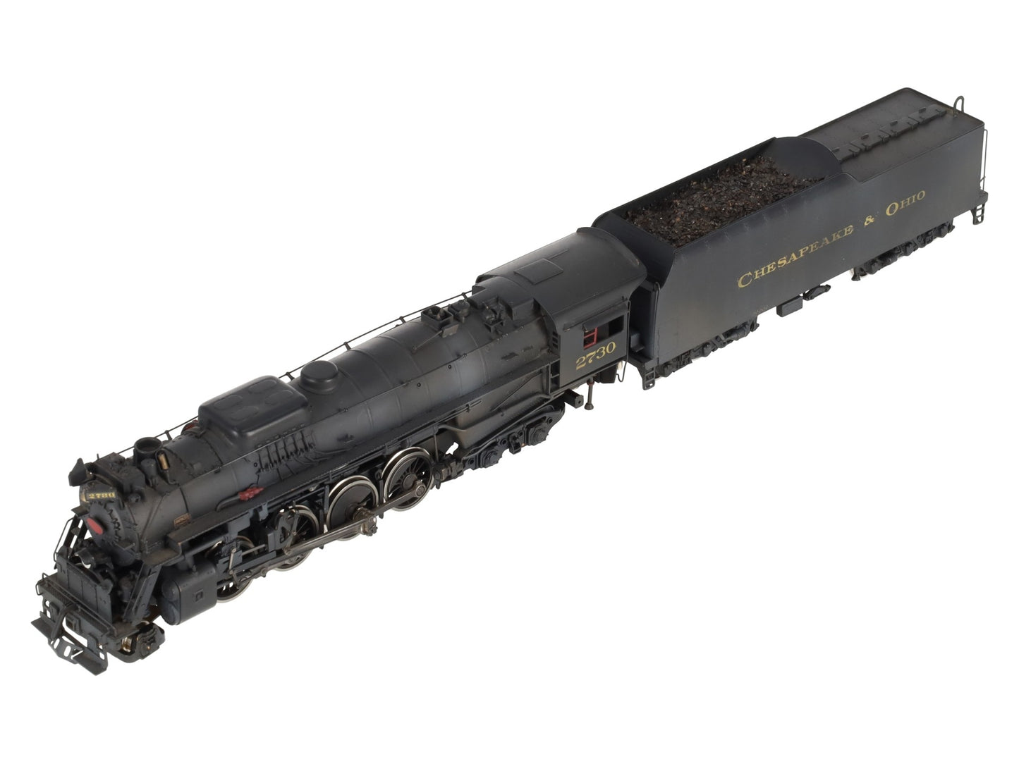 United Models HO BRASS C&O Kanawha 2-8-4 Steam Locomotive & Tender -Painted EX/Box