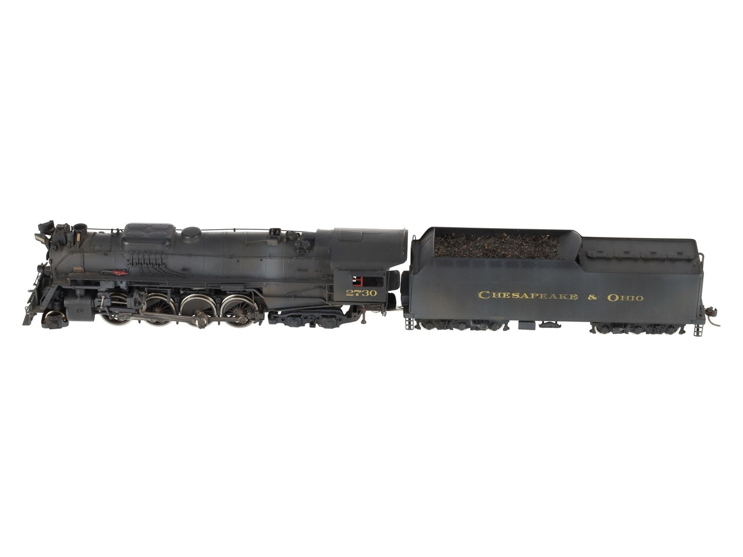 United Models HO BRASS C&O Kanawha 2-8-4 Steam Locomotive & Tender -Painted EX/Box