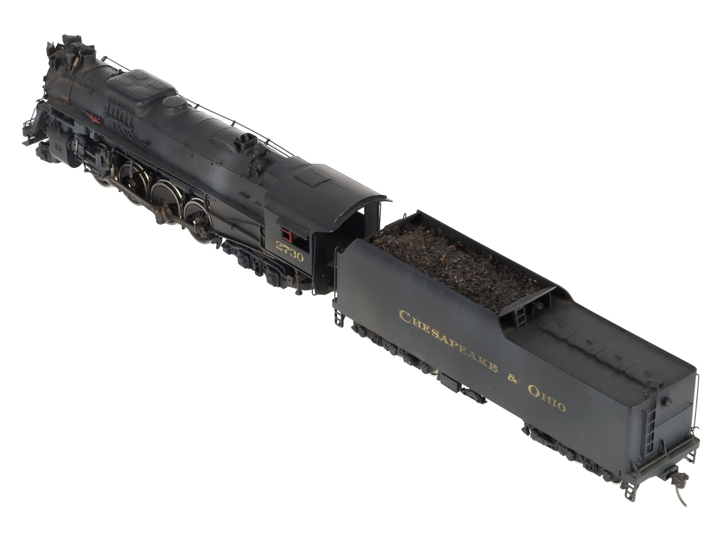 United Models HO BRASS C&O Kanawha 2-8-4 Steam Locomotive & Tender -Painted EX/Box