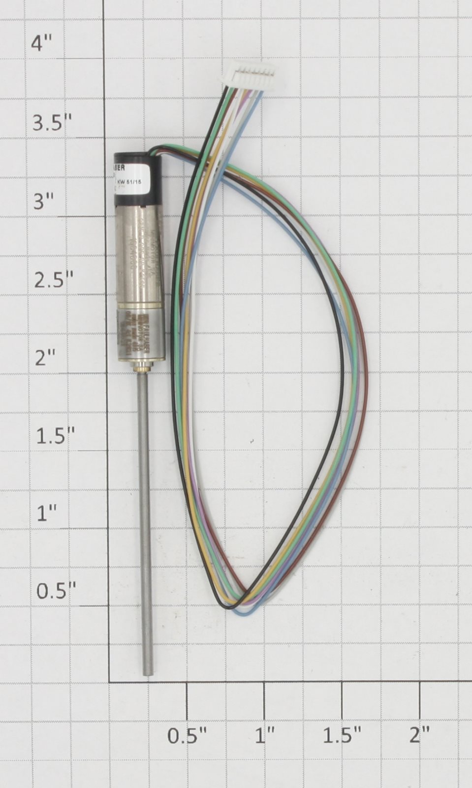 Faulhaber 0816P006SR 6-Volt DC Motor with 8" Wire and 8 Pin Connector