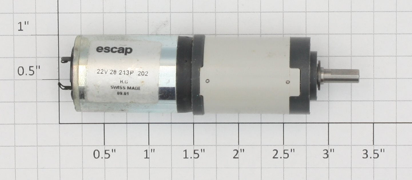 Escap 22V228213P202 12 Volt DC Motor with Gear Reducer R22 10 0 33:1 Ratio