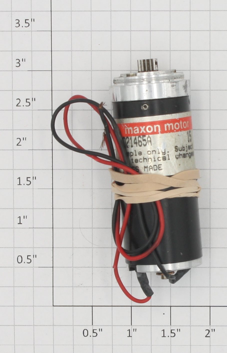 maxon M021465A 6 Volt DC Motor with Gear Motor and Gear with Wire