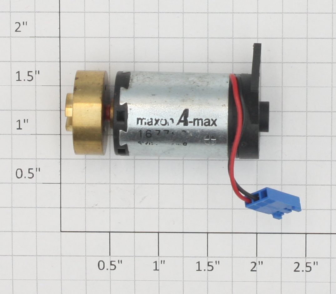maxon 167760 24VDC Motor with Gearbox Assembly and Brass Slotted Pulley