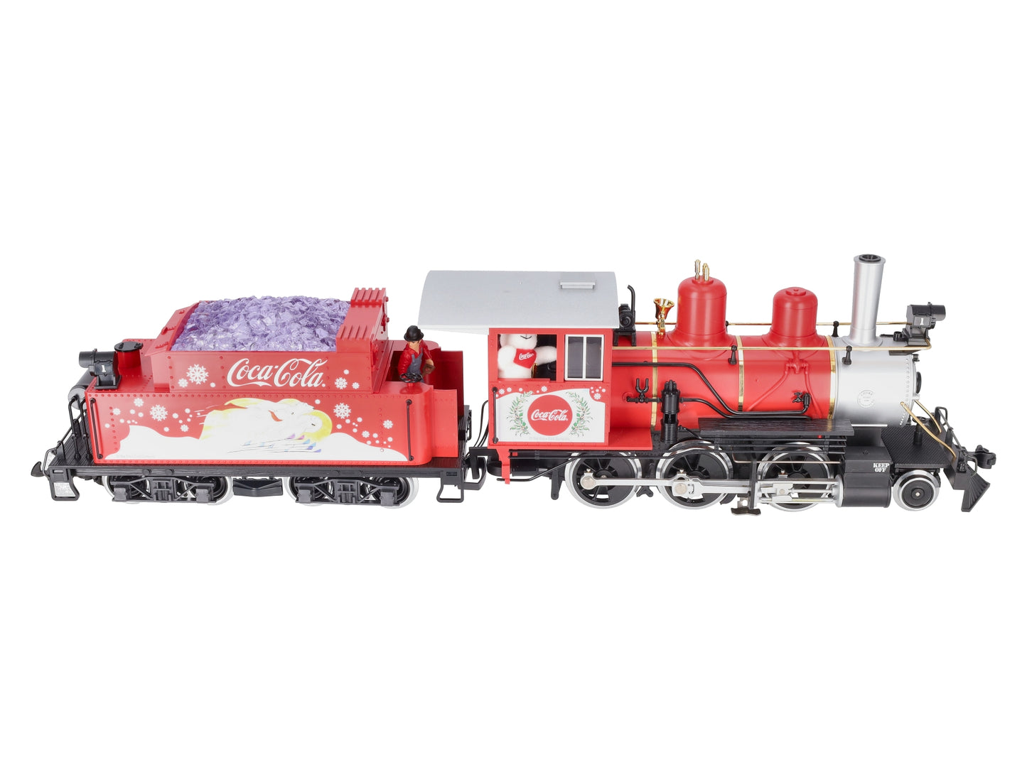 LGB 25194 G Gauge Coca-Cola Mogul Steam Locomotive & Tender w Sound & Smoke EX/Box