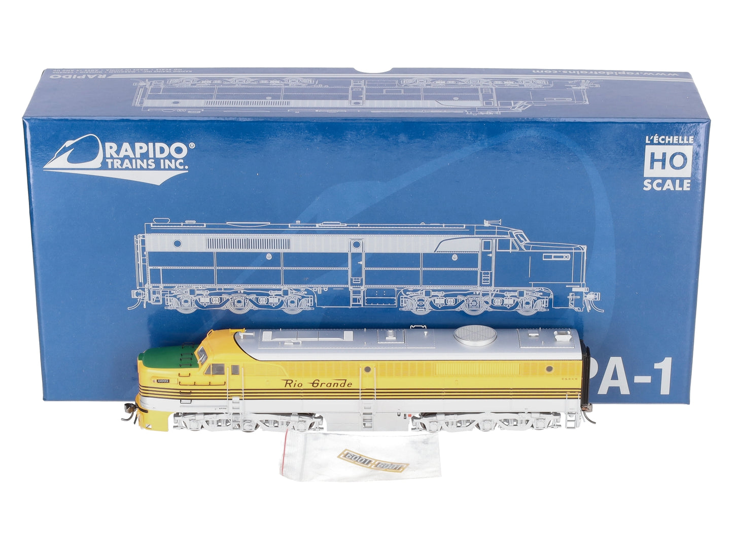 Rapido Trains 023509 HO D&RGW PA-1 Diesel Locomotive DC/DCC/Sound #6001