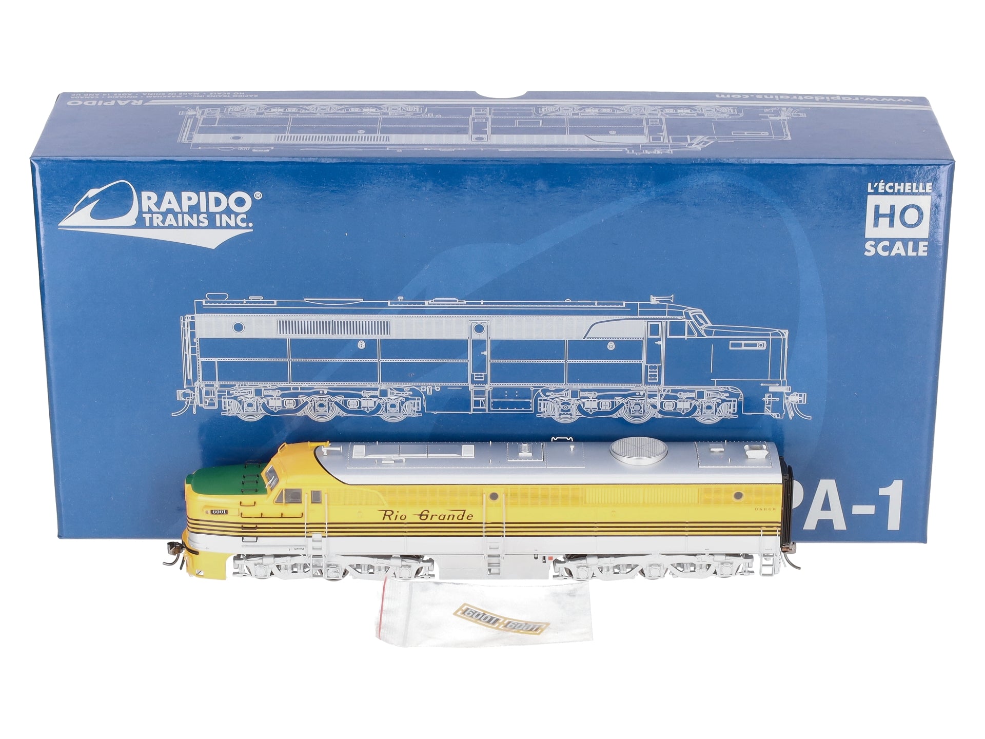 Rapido Trains 023509 HO D&RGW PA-1 Diesel Locomotive DC/DCC/Sound #6001