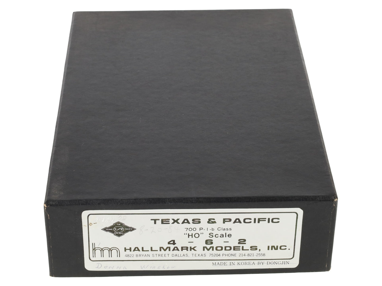 Hallmark Models 700 HO Scale BRASS Texas & Pacific Steam Locomotive /w tender EX/Box