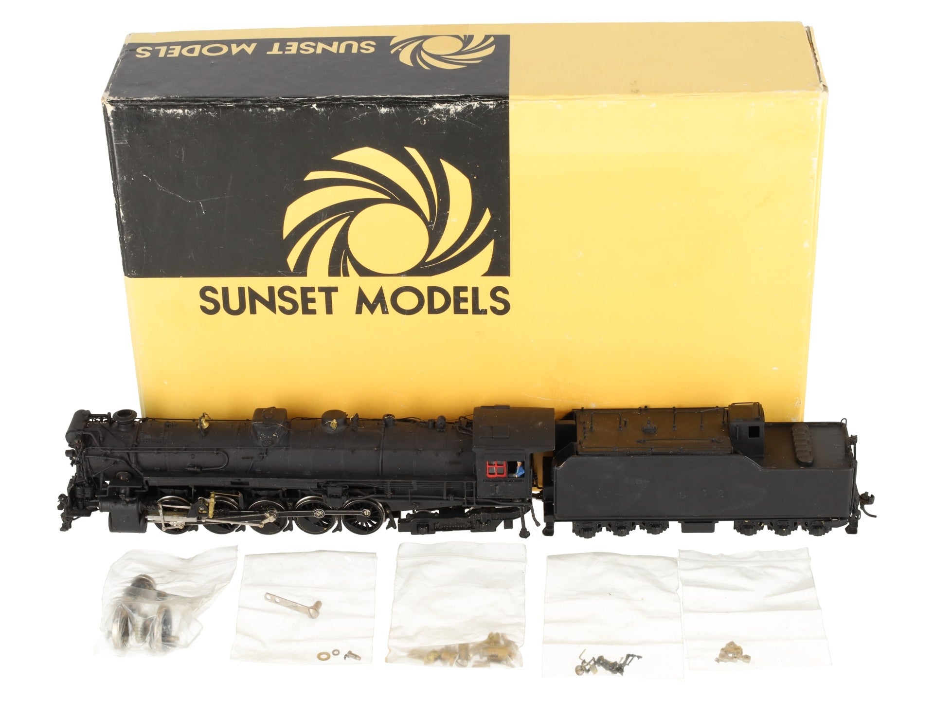Sunset Models 610 HO BRASS T&P 2-10-4 Steam Loco & Tender VG/Box