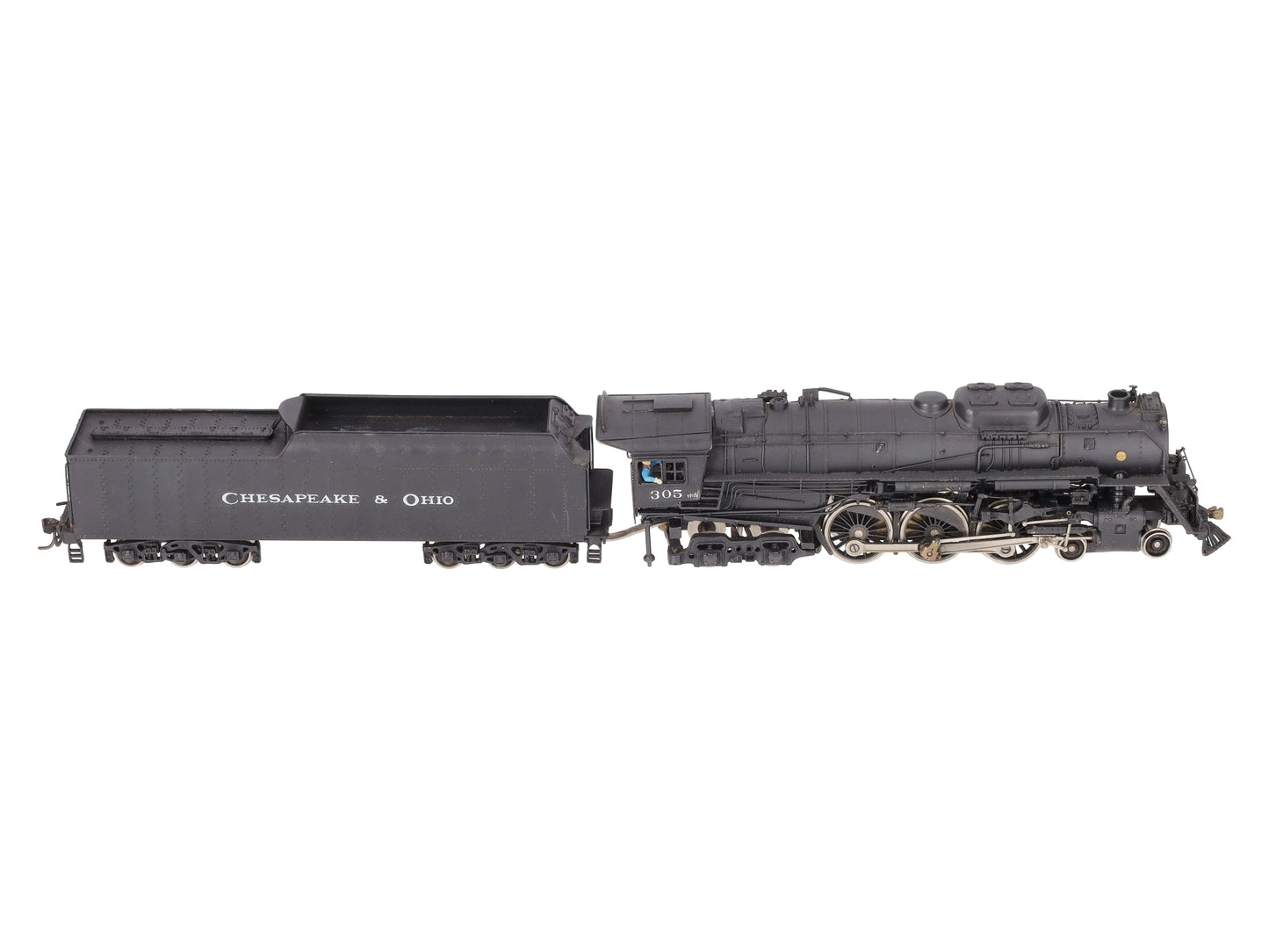Olympia EH-109 HO Scale Brass C&O 4-6-4 Steam Locomotive & Tender - Painted EX