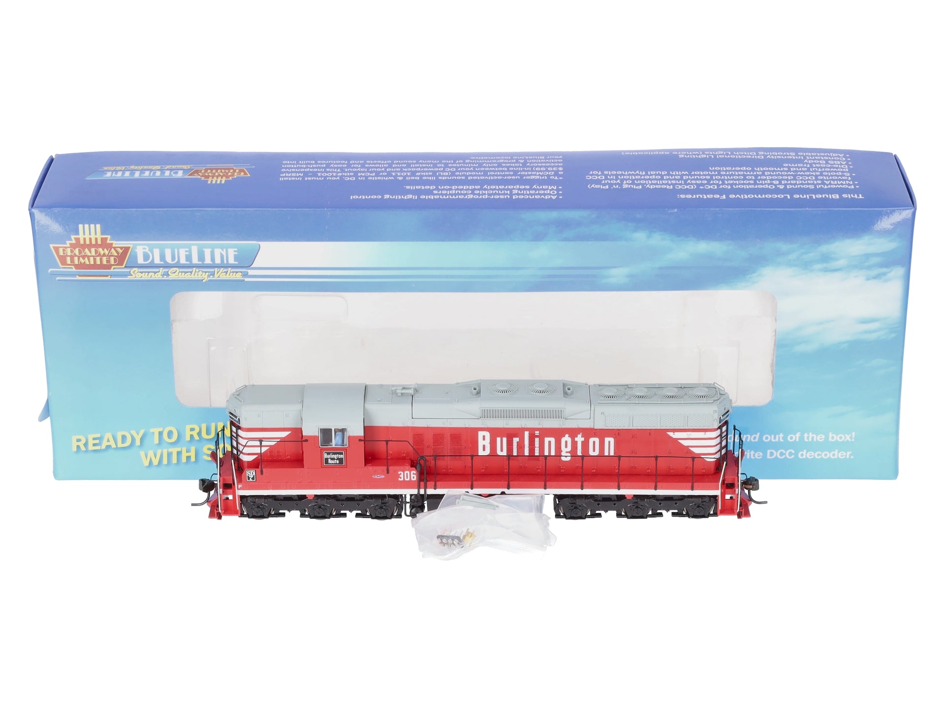Broadway Limited 5286 HO Chicago, Burlington & Quincy EMD SD7 with Sound #306