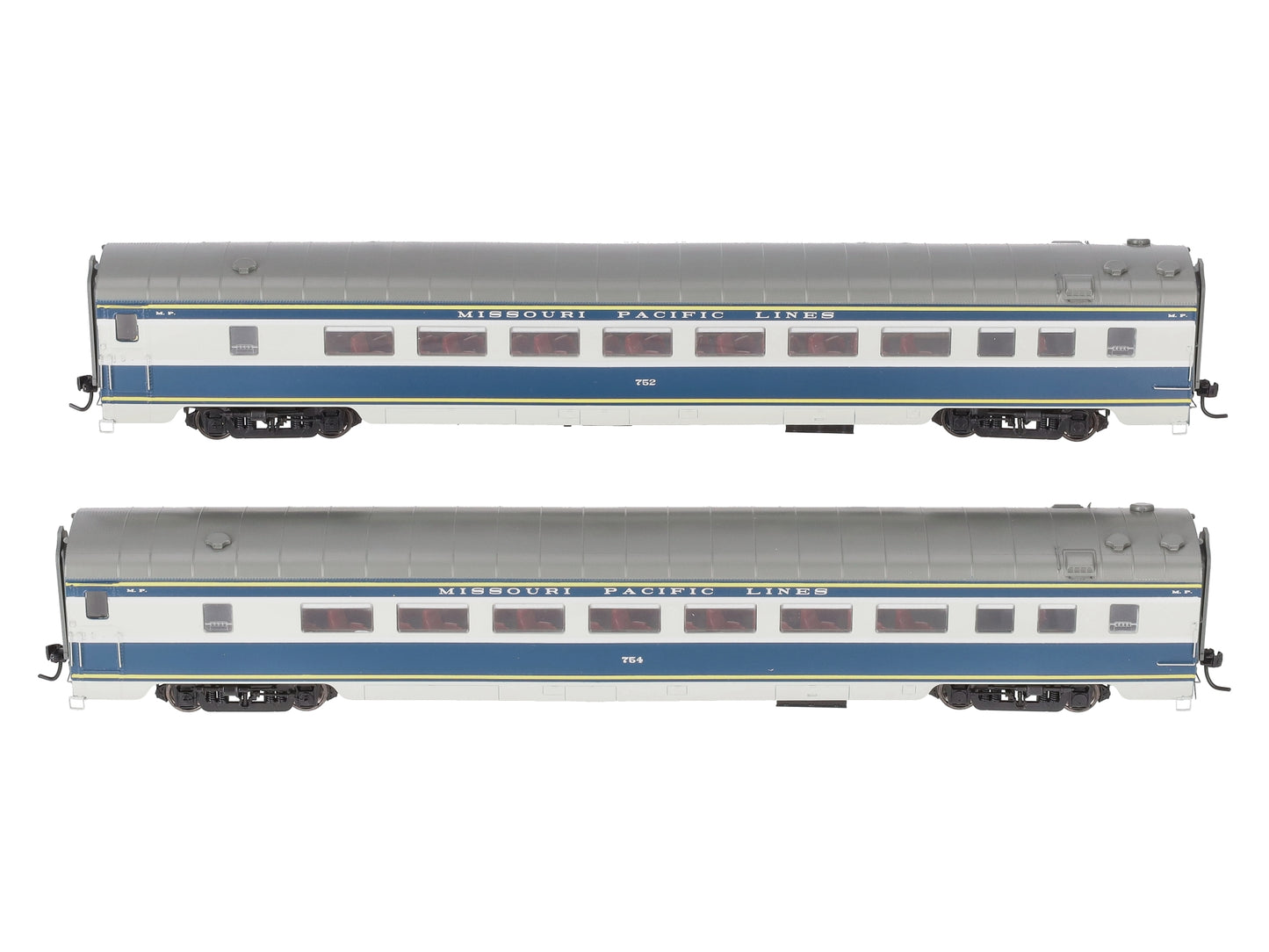MTH 80-60053 HO Missouri Pacific Parlor Passenger Car Set (Set of 2)
