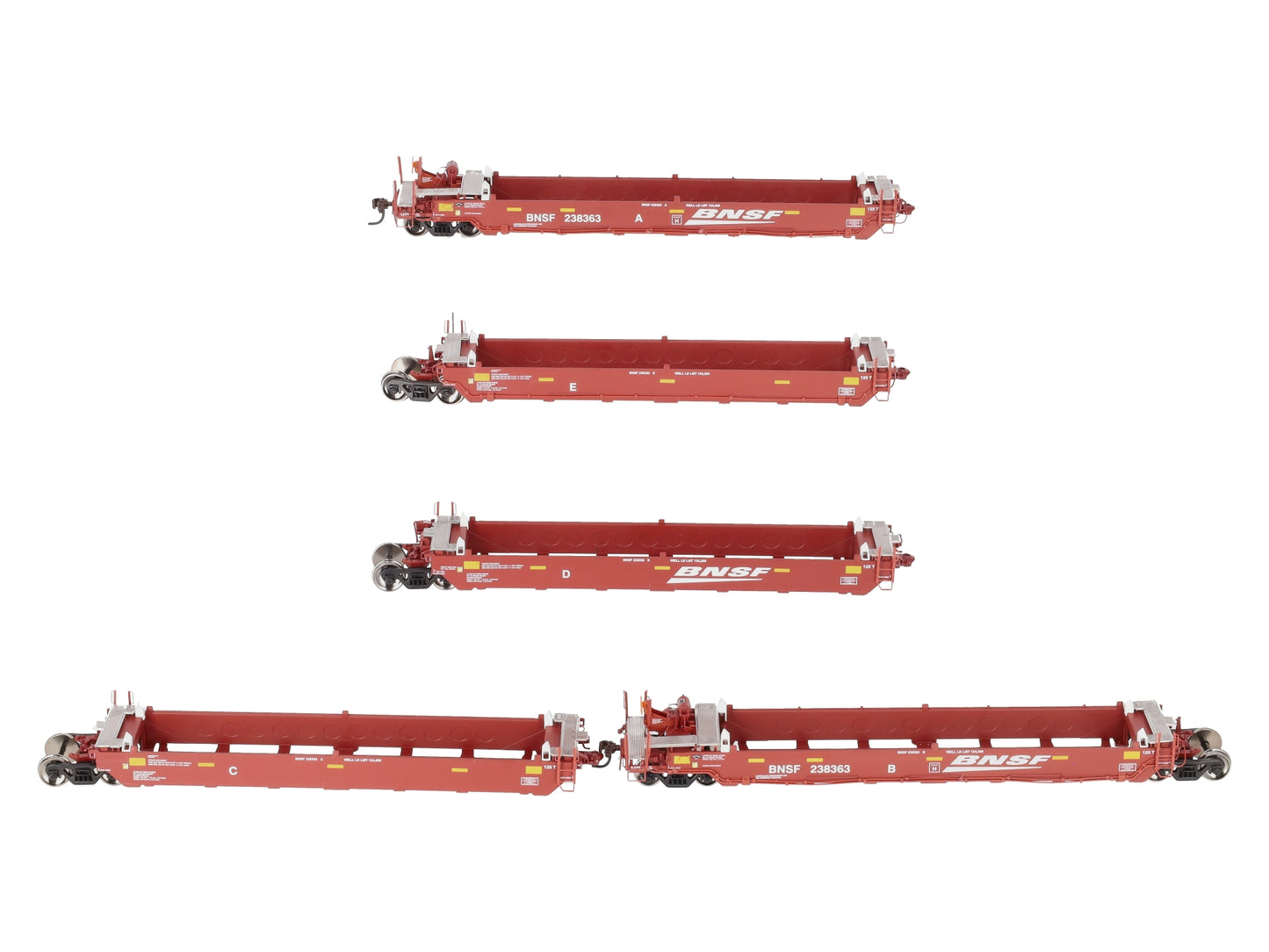 Athearn 95073 HO BNSF RTR Maxi I/Late 5-Car Set #238363